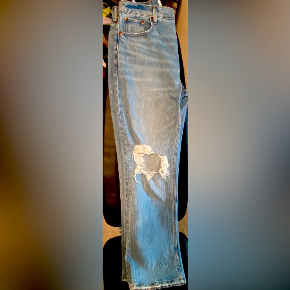 New Abercrombie & Fitch 90's Straight Ultra High Rise jean